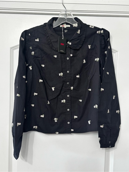 Levi's Jackets & Blazers - Levi's Embroidered Floral Blouse with Ruffled Collar - Size S (NWT)